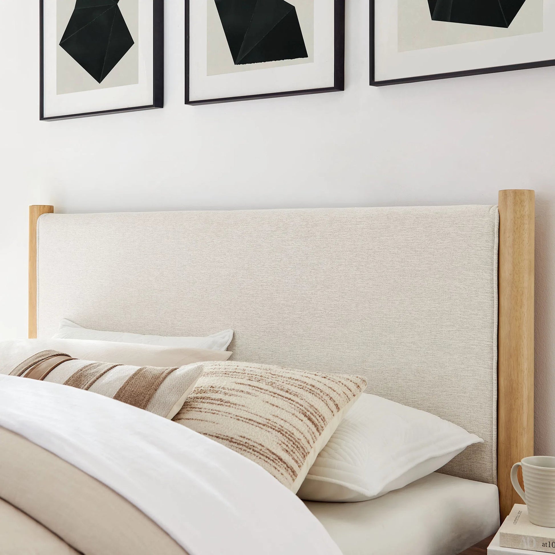 Strafford Platform Bed by Evans & Londeen. Made from fabric upholstered in a unique style.