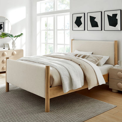 Strafford Platform Bed by Evans & Londeen. Made from fabric upholstered in a unique style.