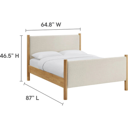 Strafford Platform Bed by Evans & Londeen. Made from fabric upholstered in a unique style.