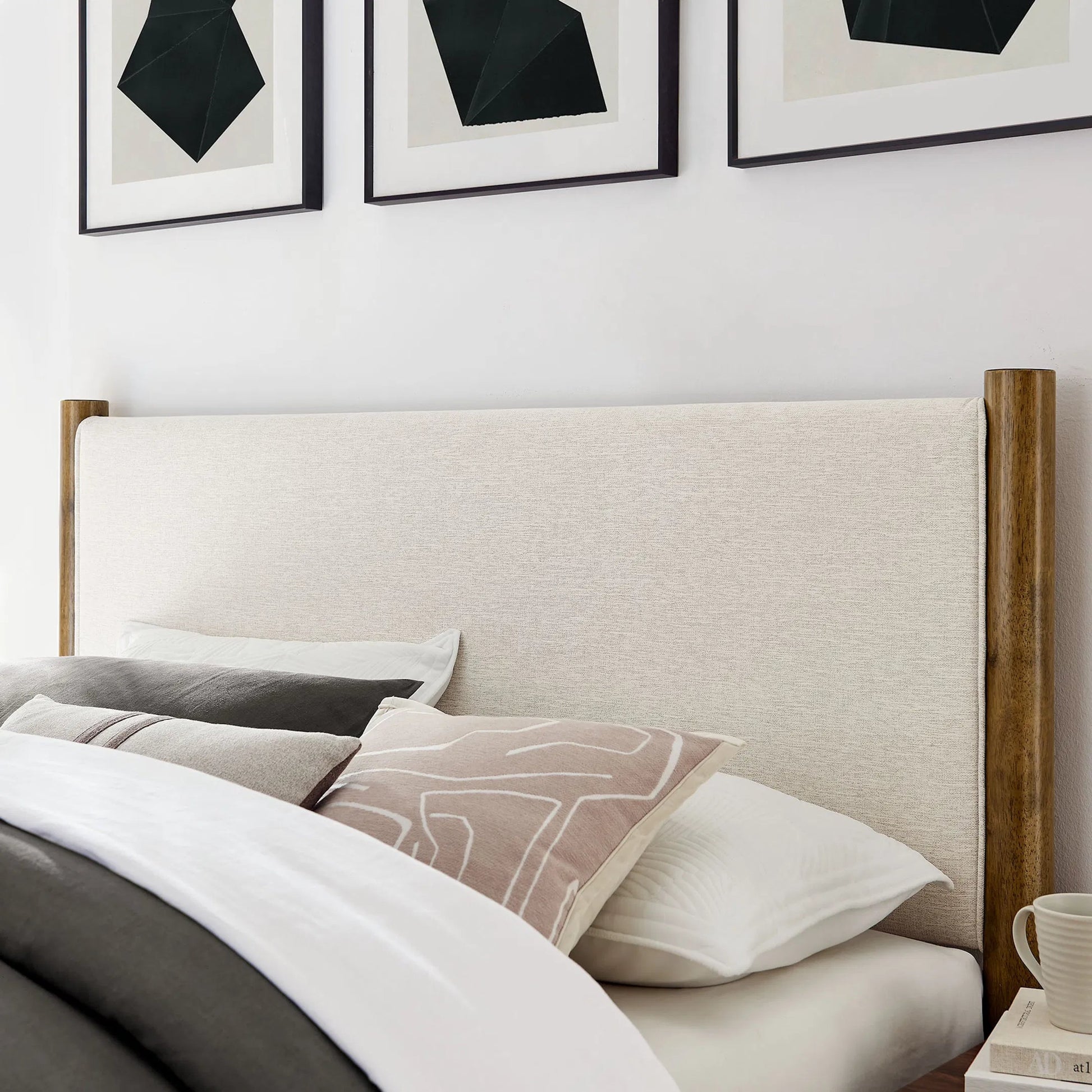 Strafford Platform Bed by Evans & Londeen. Made from fabric upholstered in a unique style.
