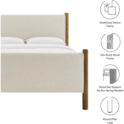 Strafford Platform Bed by Evans & Londeen. Made from fabric upholstered in a unique style.