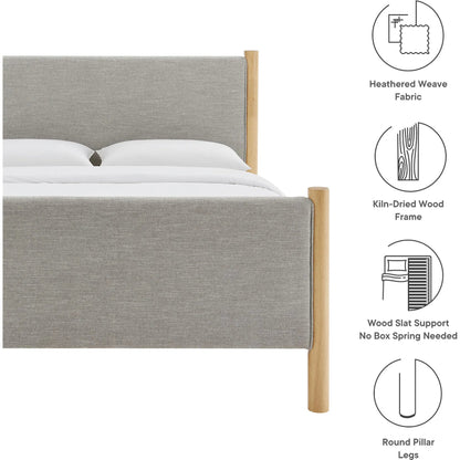 Strafford Platform Bed by Evans & Londeen. Made from fabric upholstered in a unique style.