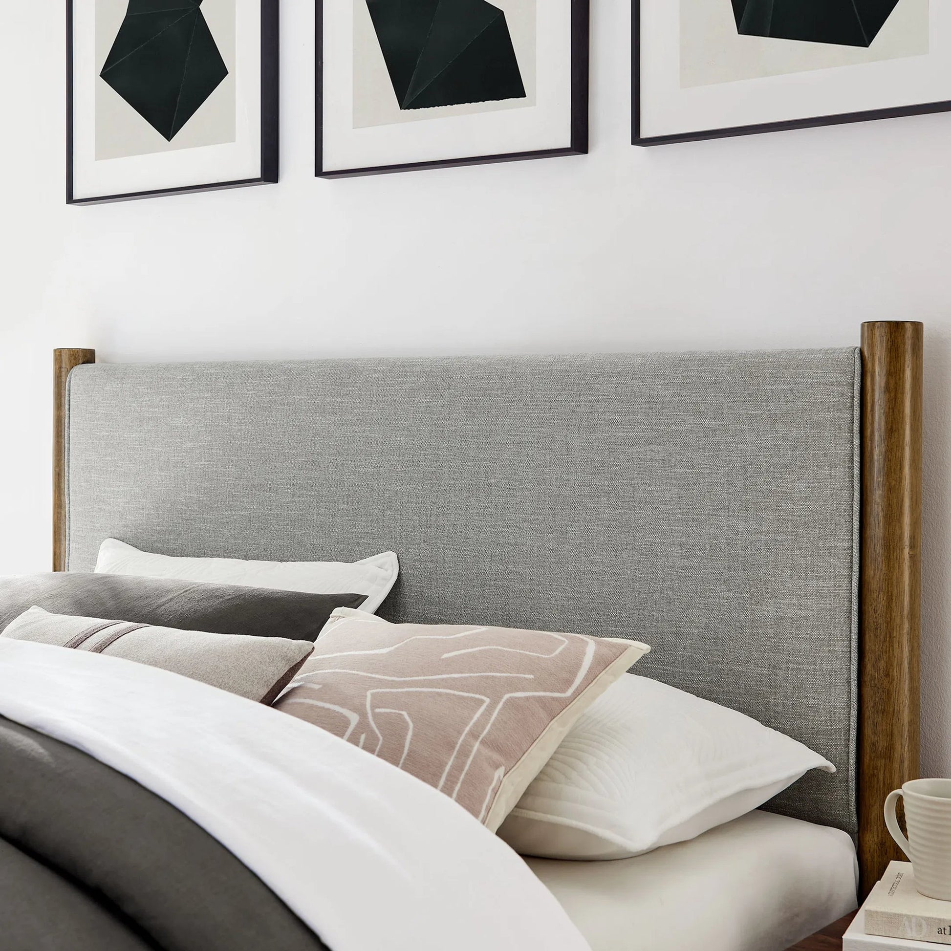 Strafford Platform Bed by Evans & Londeen. Made from fabric upholstered in a unique style.