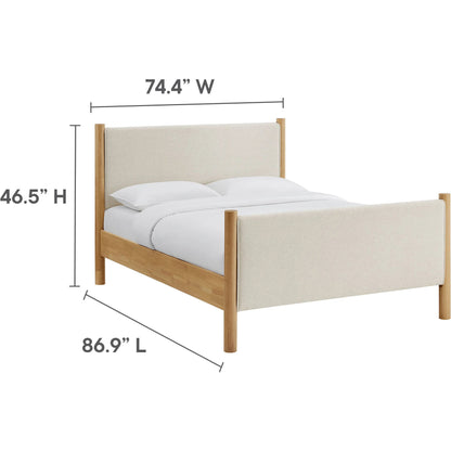 Strafford Platform Bed by Evans & Londeen. Made from fabric upholstered in a unique style.