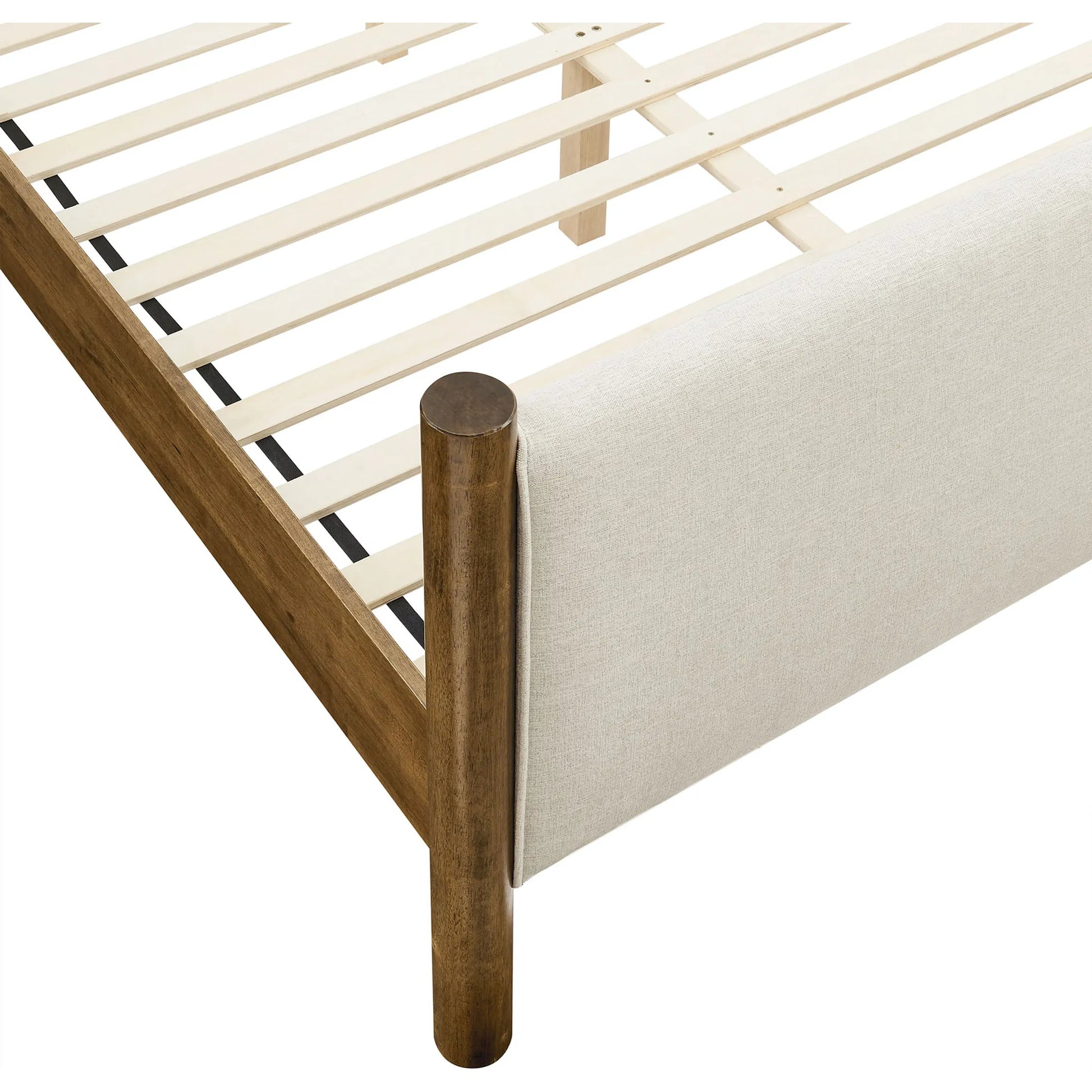 Strafford Platform Bed by Evans & Londeen. Made from fabric upholstered in a unique style.