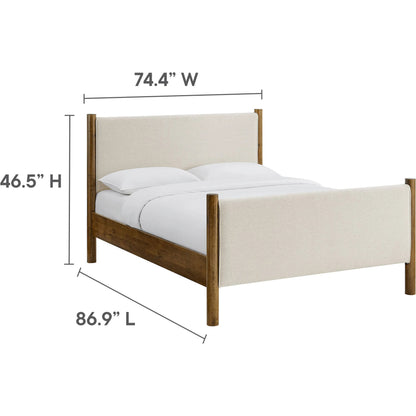 Strafford Platform Bed by Evans & Londeen. Made from fabric upholstered in a unique style.