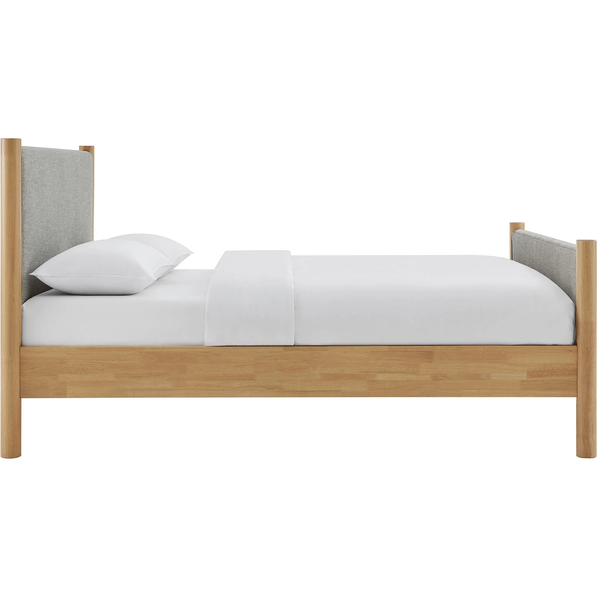 Strafford Platform Bed by Evans & Londeen. Made from fabric upholstered in a unique style.