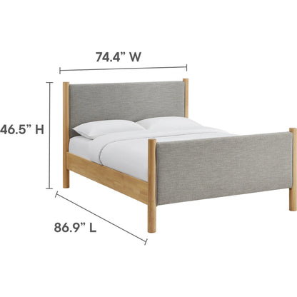Strafford Platform Bed by Evans & Londeen. Made from fabric upholstered in a unique style.