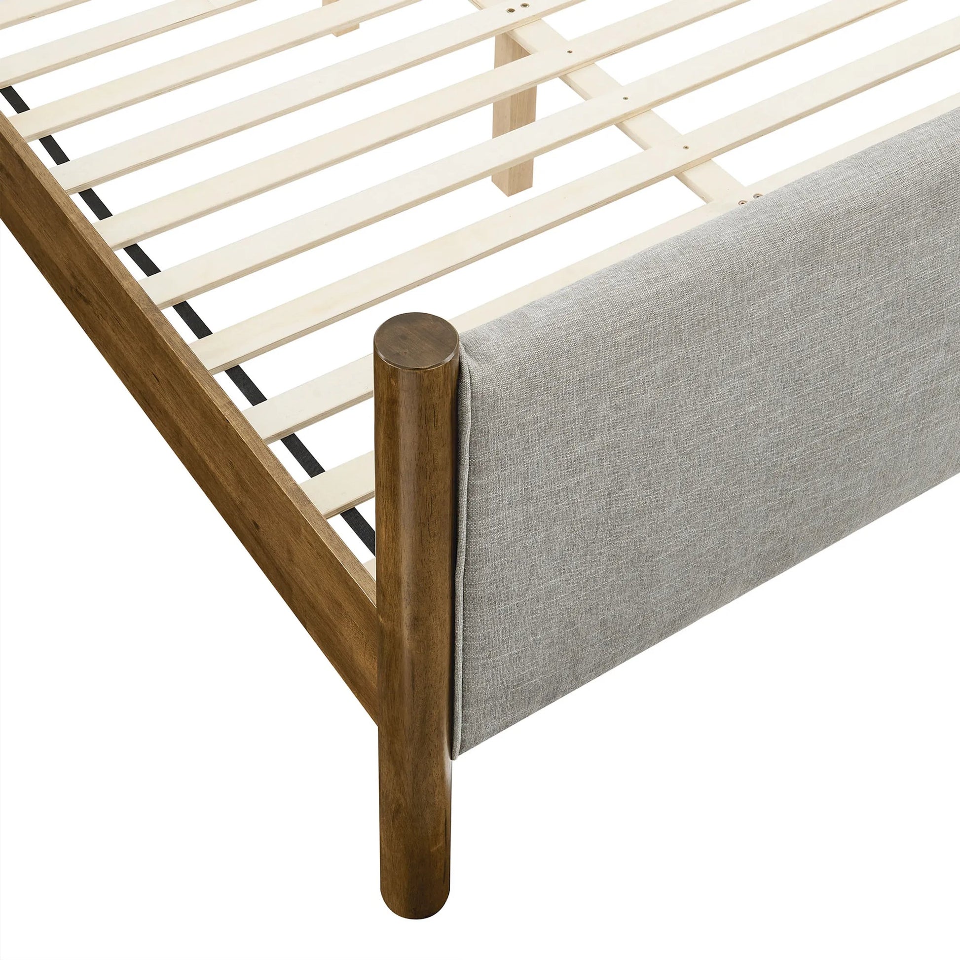 Strafford Platform Bed by Evans & Londeen. Made from fabric upholstered in a unique style.