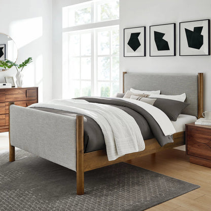 Strafford Platform Bed by Evans & Londeen. Made from fabric upholstered in a unique style.