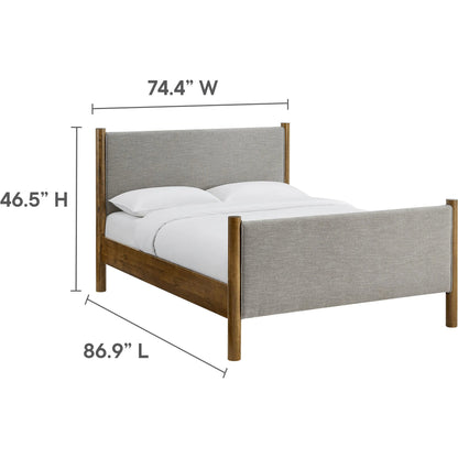 Strafford Platform Bed by Evans & Londeen. Made from fabric upholstered in a unique style.