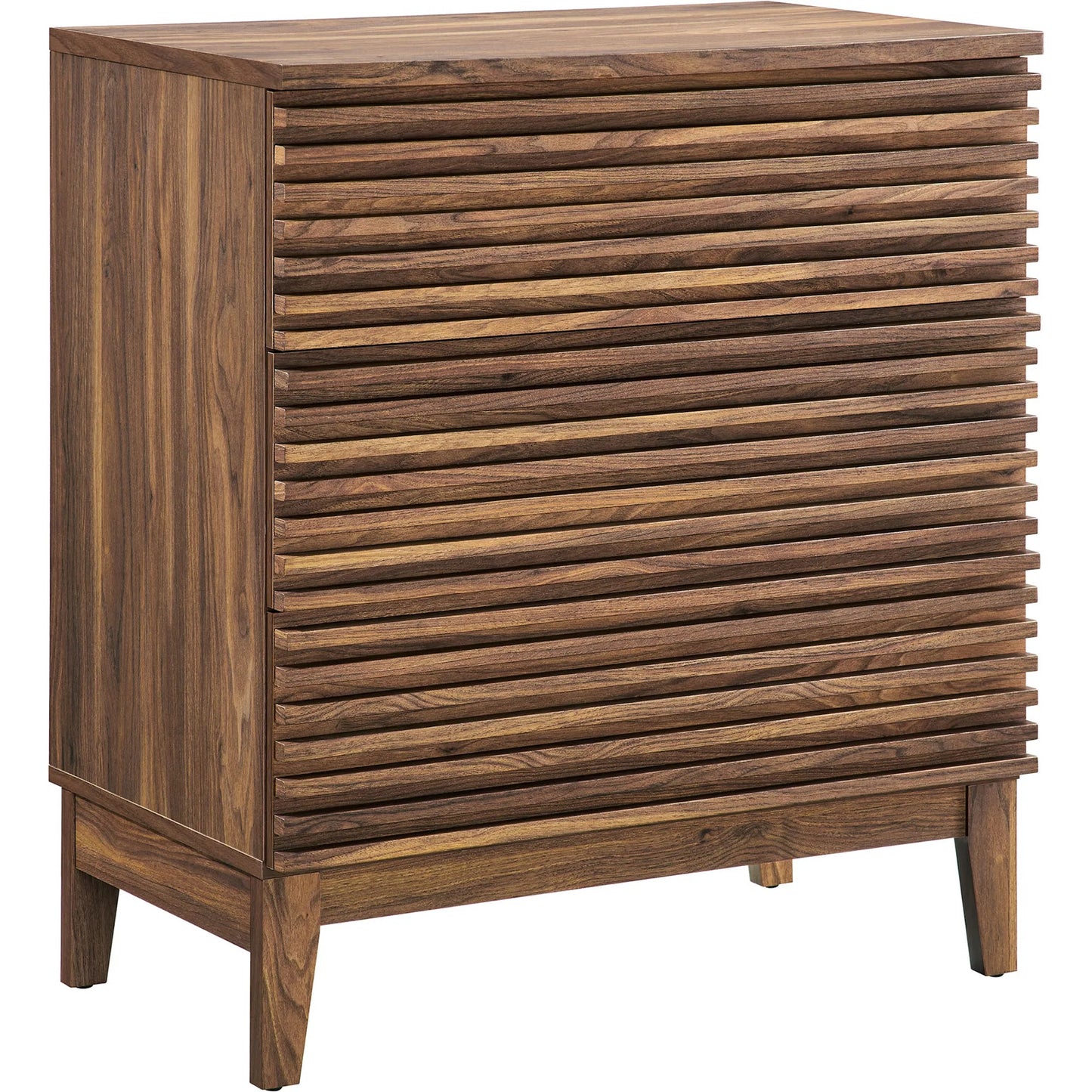 001 SI-2358737 | Primary Silo | Rennell 3-Drawer Nightstand by Evans & Londeen in walnut. Made from unique in a transitional style.