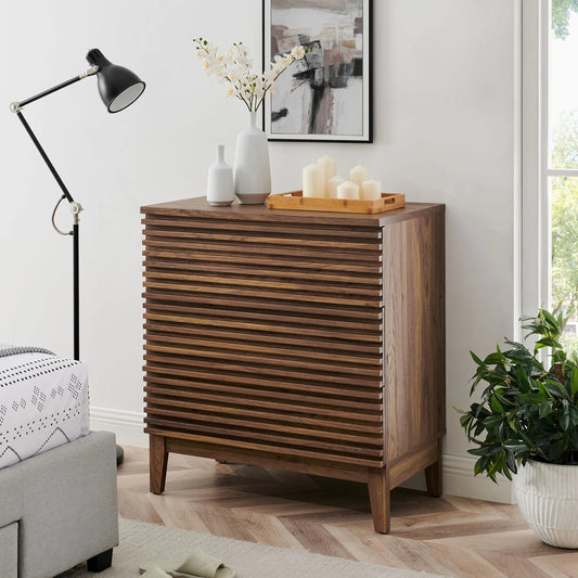 Rennell 3-Drawer Nightstand by Evans & Londeen in walnut. Made from unique in a unique style.