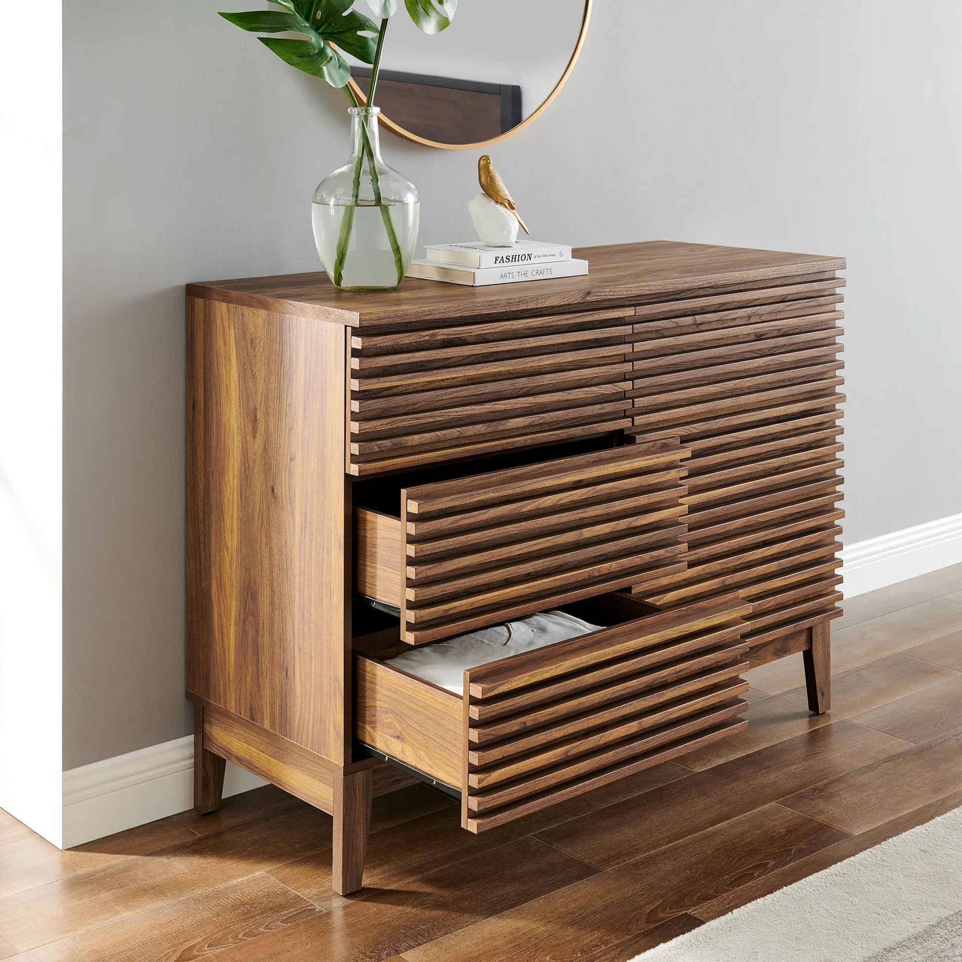 Rennell 47” 6-Drawer Dresser by Evans & Londeen in walnut. Made from unique in a transitional style.