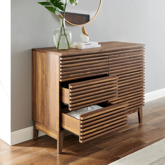 Rennell 47” 6-Drawer Dresser by Evans & Londeen in walnut. Made from unique in a transitional style.