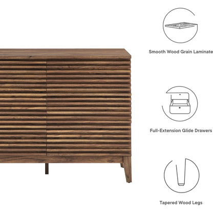 Rennell 47” 6-Drawer Dresser by Evans & Londeen in walnut. Made from unique in a transitional style.