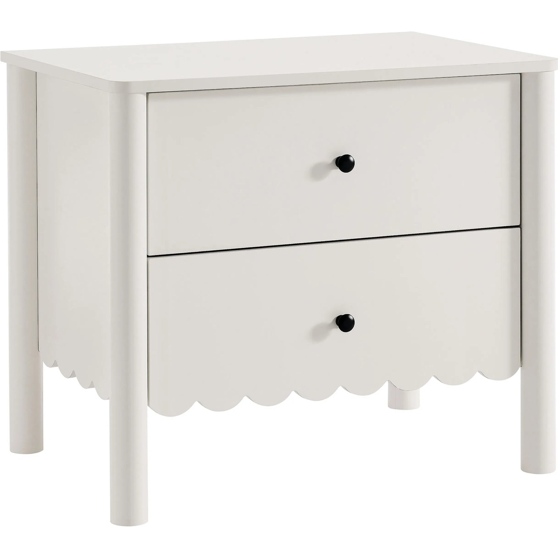 Kiowa Scalloped 2-Drawer Nightstand by Evans & Londeen. Made from unique in a transitional style.