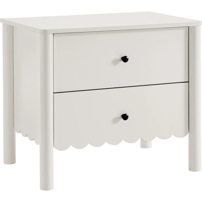 Kiowa Scalloped 2-Drawer Nightstand by Evans & Londeen. Made from unique in a transitional style.