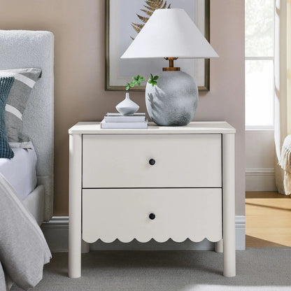Kiowa Scalloped 2-Drawer Nightstand by Evans & Londeen. Made from unique in a transitional style.