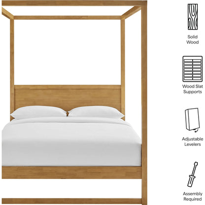 Kingman Wood Canopy Platform Bed by Evans & Londeen. Made from wood in a transitional style.