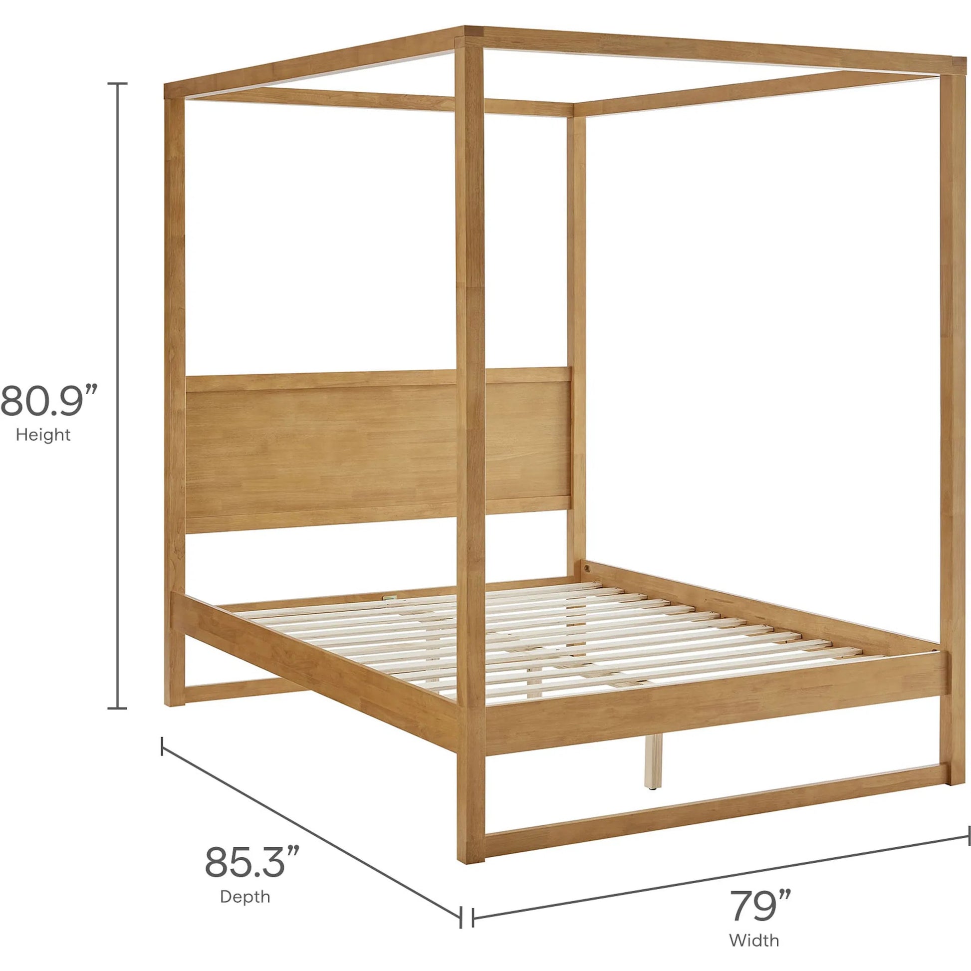 Kingman Wood Canopy Platform Bed by Evans & Londeen. Made from wood in a transitional style.