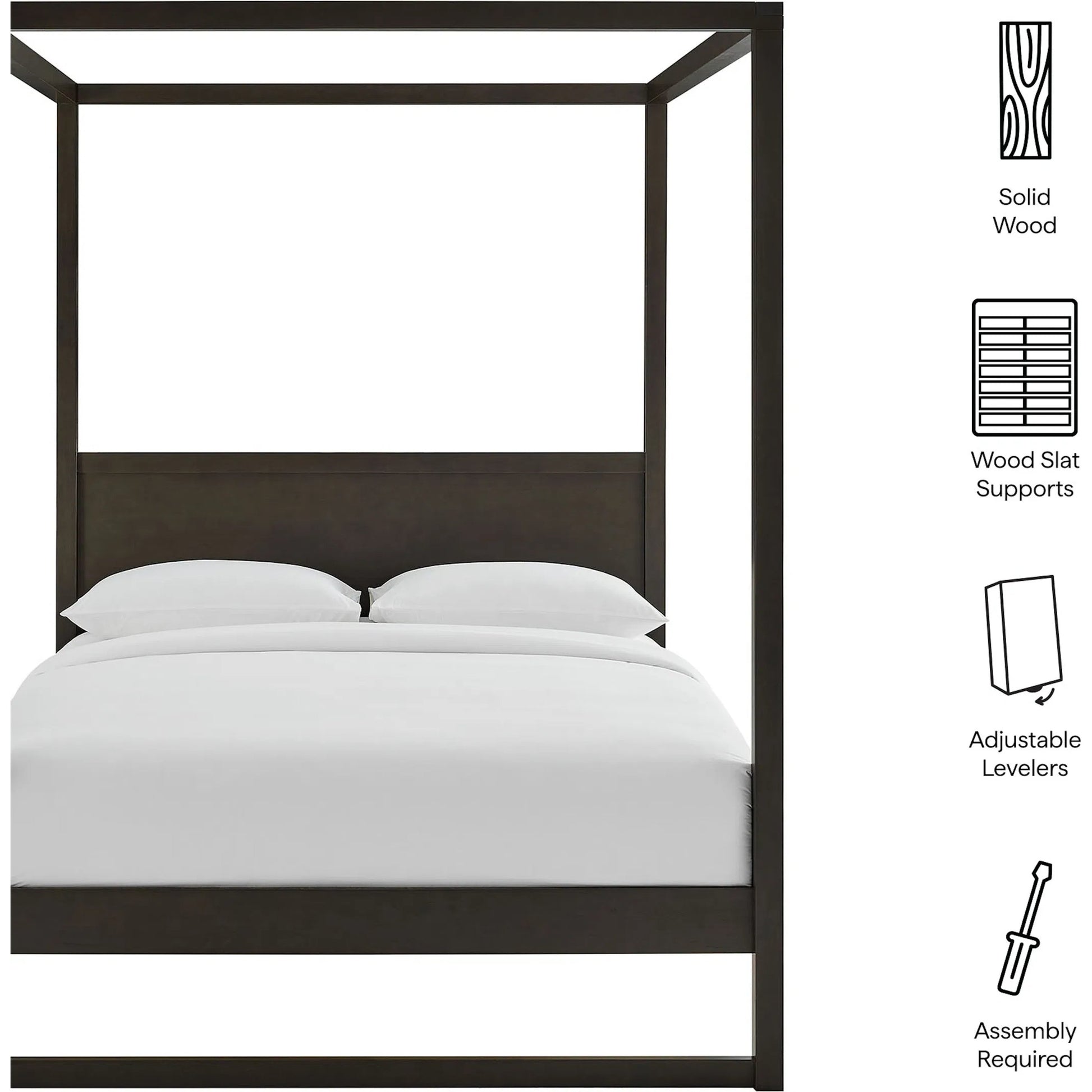 Kingman Wood Canopy Platform Bed by Evans & Londeen. Made from wood in a transitional style.