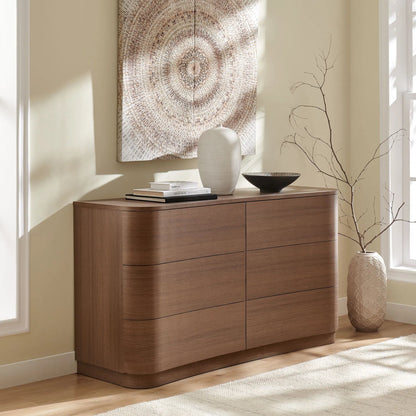 Cheatham 6-Drawer Curved Dresser by Evans & Londeen. Made from unique in a transitional style.