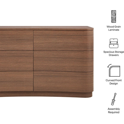 Cheatham 6-Drawer Curved Dresser by Evans & Londeen. Made from unique in a transitional style.