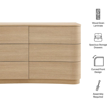 Cheatham 6-Drawer Curved Dresser by Evans & Londeen. Made from unique in a transitional style.