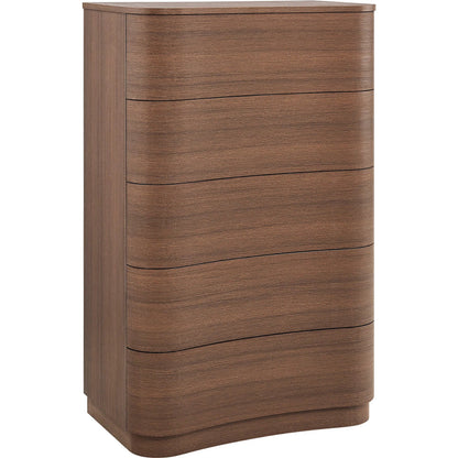 Cheatham 5-Drawer Curved Dresser Chest of Drawers by Evans & Londeen. Made from unique in a transitional style.