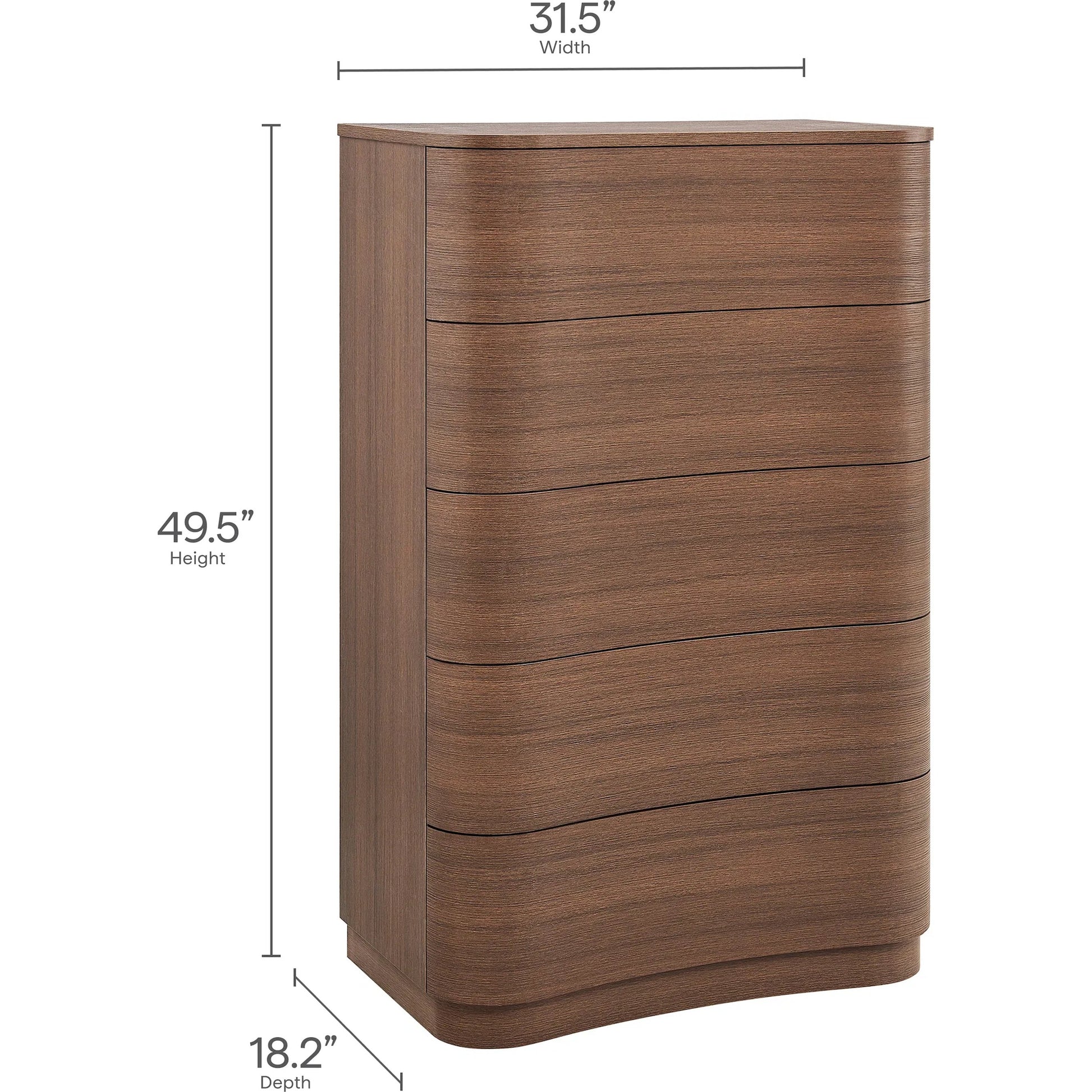 Cheatham 5-Drawer Curved Dresser Chest of Drawers by Evans & Londeen. Made from unique in a transitional style.