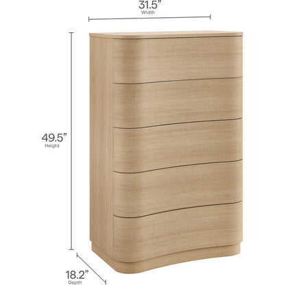 Cheatham 5-Drawer Curved Dresser Chest of Drawers by Evans & Londeen. Made from unique in a transitional style.