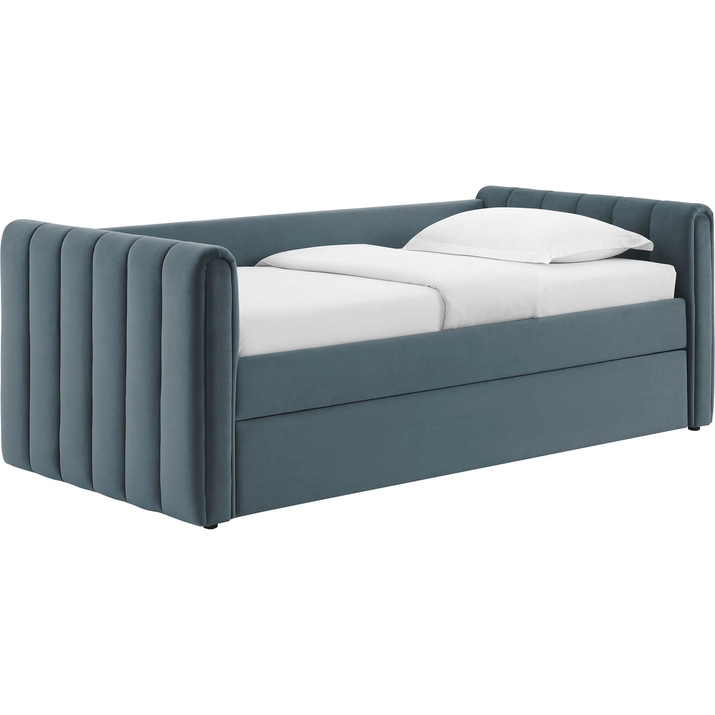000 SI-2453632 | Primary Silo | Yuma Channel Daybed With Trundle by Evans & Londeen. Made from performance velvet in a transitional style.