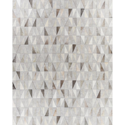 Medora Rug - 25364 by Surya in charcoal, cream, beige, light gray, medium gray. Made from 60% viscose, 40% hair on hide in a unique style.