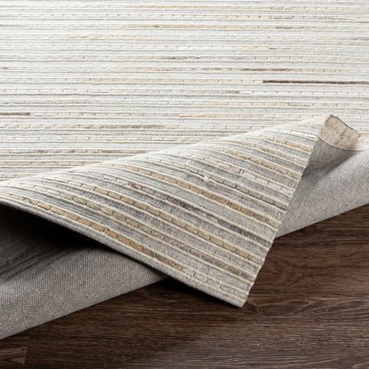 Medora Rug - 26072 by Surya in taupe, dark brown, oatmeal, black, medium gray. Made from 50% wool, 30% hair on hide, 20% viscose in a unique style.