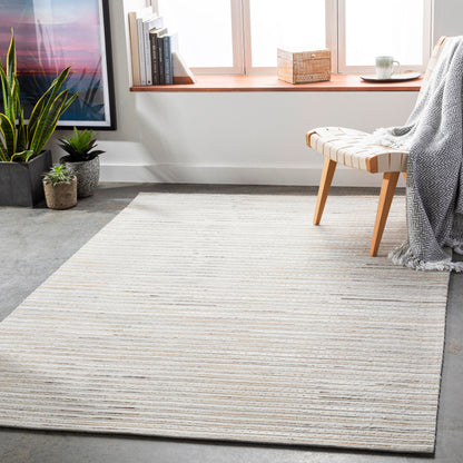 Medora Rug - 26072 by Surya in taupe, dark brown, oatmeal, black, medium gray. Made from 50% wool, 30% hair on hide, 20% viscose in a unique style.
