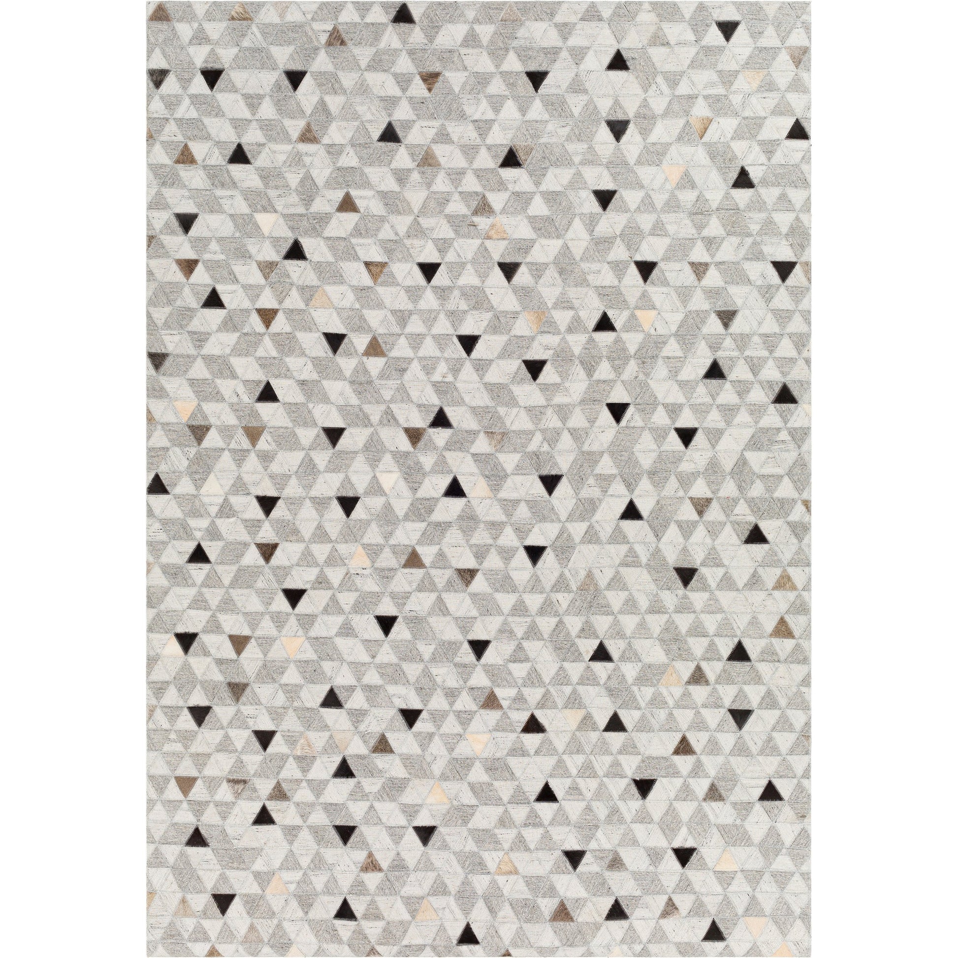 Medora Rug - 30191 by Surya in gray, black, light gray, medium brown, light brown, tan. Made from 65% viscose, 35% leather in a unique style.