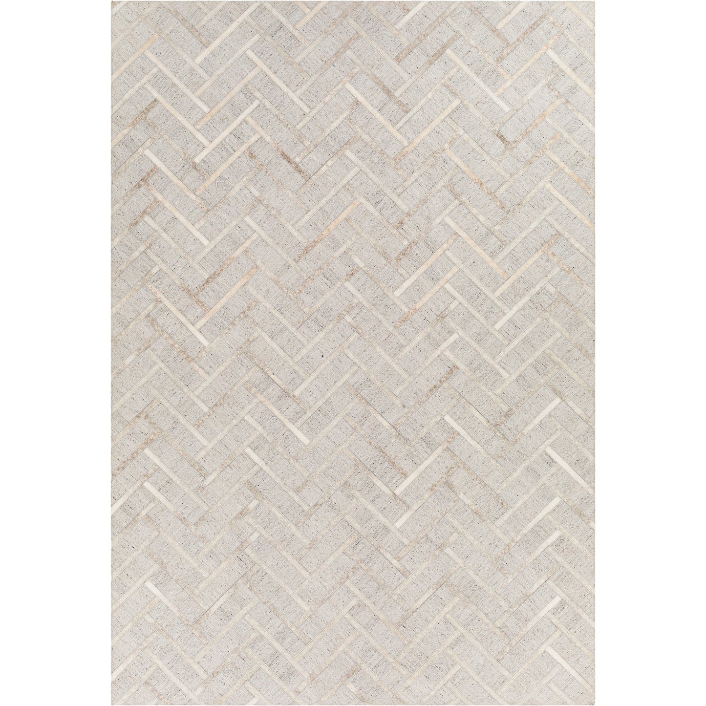 001 SI-1886227,SI-1886228,SI-1886230 | Primary Silo | Medora Rug - 30192 by Surya in taupe, medium gray, oatmeal, tan, medium brown, light gray. Made from 65% viscose, 35% leather in a unique style.