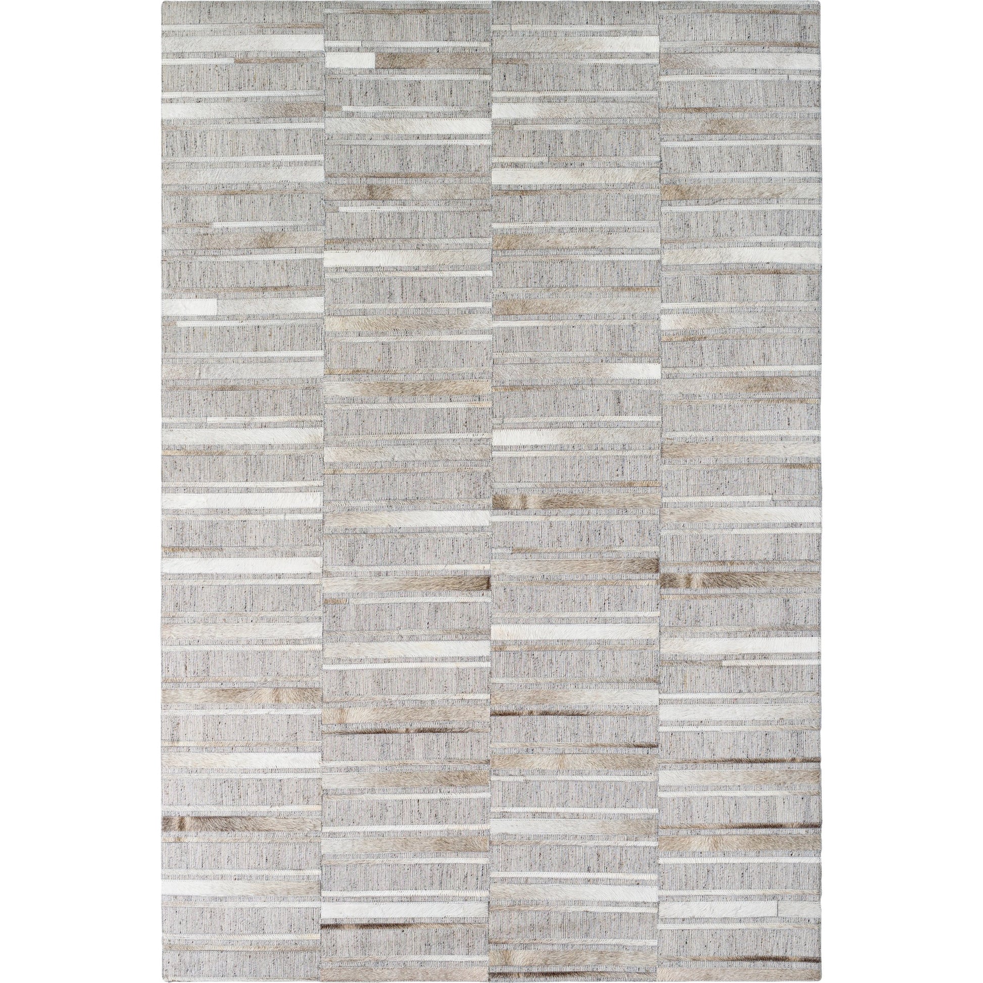 Medora Rug - 489431 by Surya in taupe, ivory, stone grey, charcoal. Made from face: 60% leather, 40% viscose in a unique style.