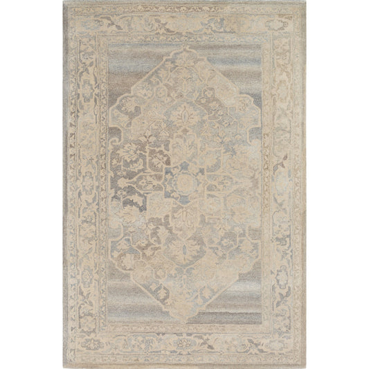 MOI-1019 Rug by Surya in dark brown, light beige, slate, navy. Made from 100% wool in a unique style.