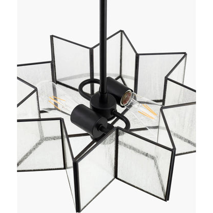 Morella Pendant by Surya. Made from iron, glass in a modern style.