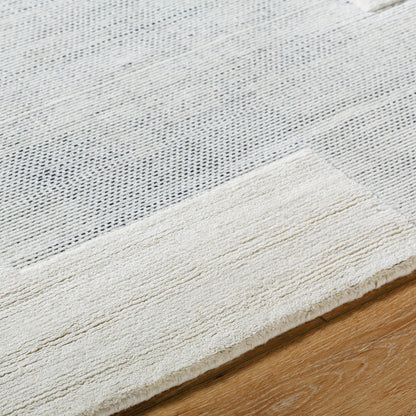 Molde Rug - 531206 by Surya in light silver, silver. Made from wool in a unique style.