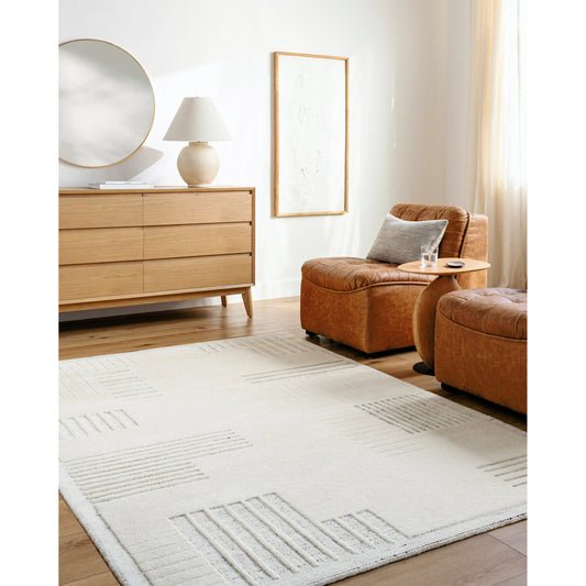 Molde Rug - 531213 by Surya in light silver, off-white, silver. Made from wool in a unique style.