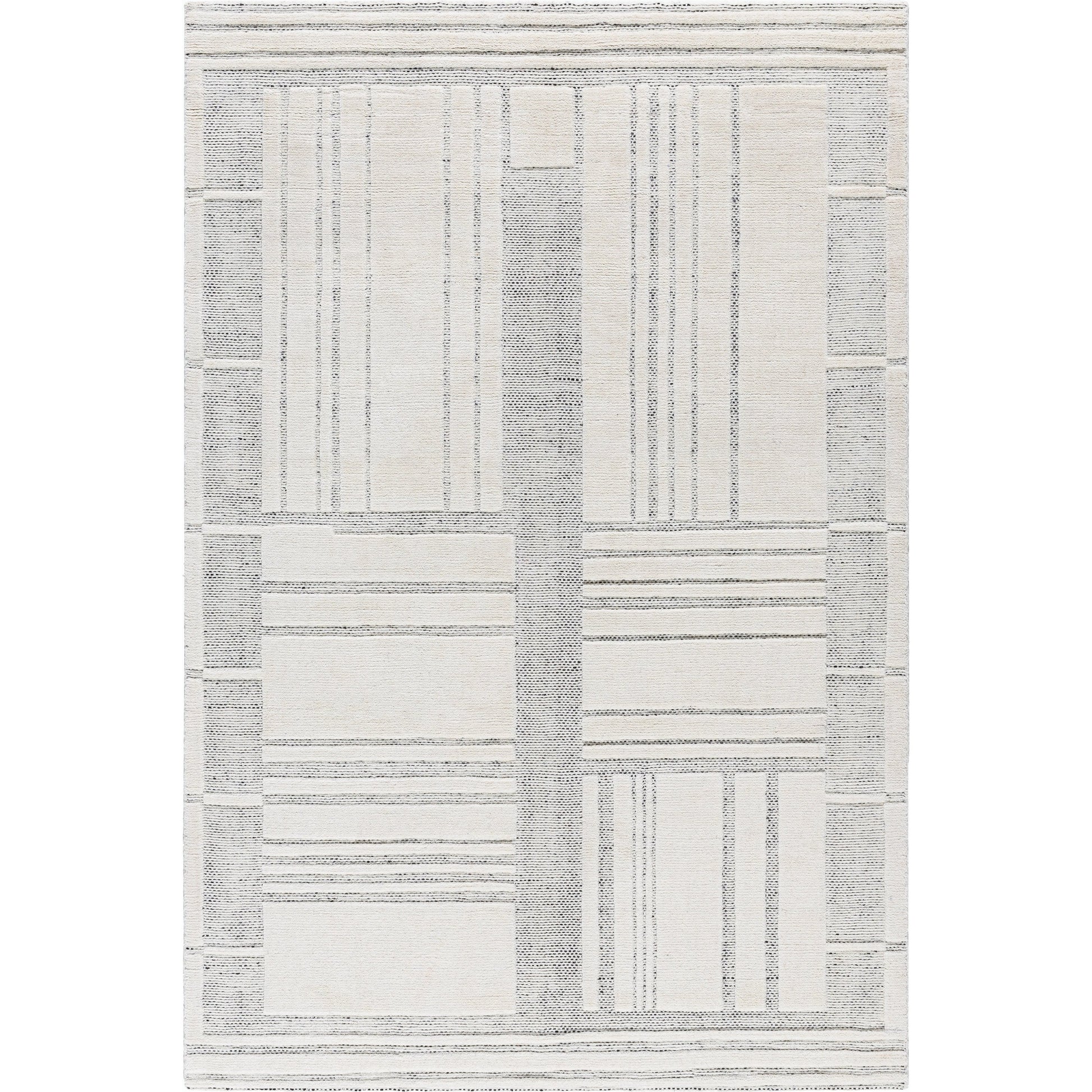 Molde Rug - 531220 by Surya in light silver, silver. Made from wool in a unique style.