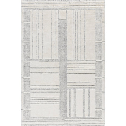 Molde Rug - 531220 by Surya in light silver, silver. Made from wool in a unique style.