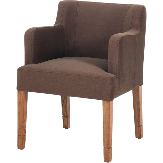 Monay Dining Chair by Surya in chocolate brown. Made from polyurethane foam, dacron in a modern style.