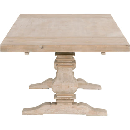 Monastery Dining Table by Essentials For Living in smoke gray pine. Made from reclaimed pine, reclaimed birch in a cottage & farmhouse style.