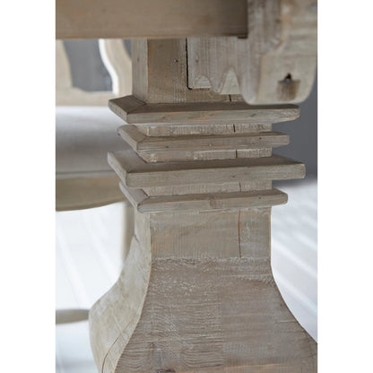 Monastery Dining Table by Essentials For Living in smoke gray pine. Made from reclaimed pine, reclaimed birch in a cottage & farmhouse style.