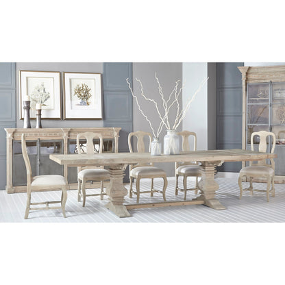 Monastery Dining Table by Essentials For Living in smoke gray pine. Made from reclaimed pine, reclaimed birch in a cottage & farmhouse style.