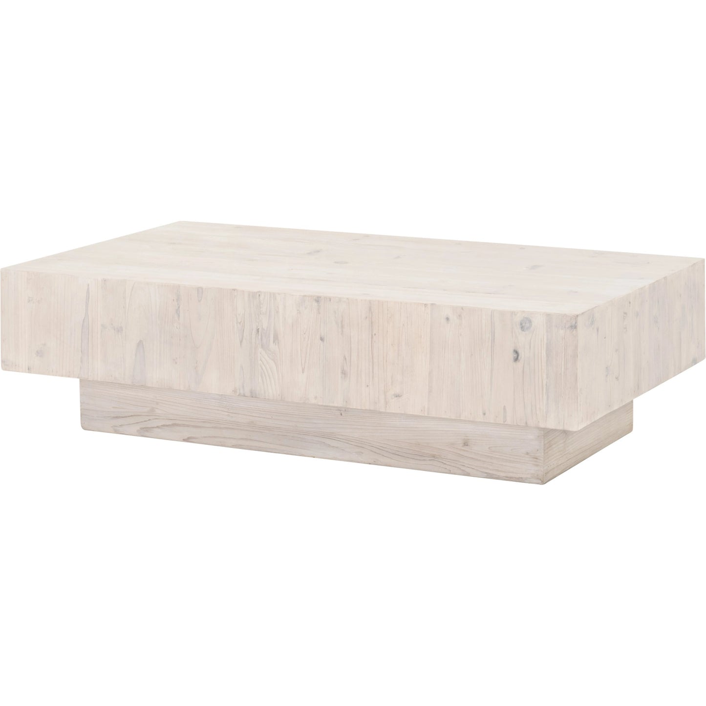 001 SI-1998850 | Primary Silo | Montauk Coffee Table by Essentials For Living in white wash pine. Made from solid reclaimed pine wood in a modern style.